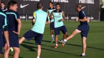 Piqué es duda para el Betis por unas molestias en el pubis