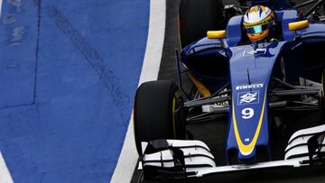 Marcus Ericsson con el Sauber en Silverstone.