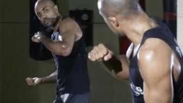 Gabriel Campillo, entrenándose.