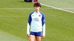 João Félix, en el entrenamiento del Atlético.