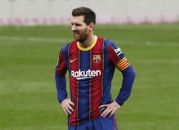 Lionel Messi during the Cádiz draw.