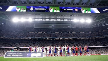 21/04/24 PARTIDO PRIMERA DIVISION
REAL MADRID - BARCELONA
ESTRENO VIDEOMARCADOR 360 PANORAMICA ESTADIO SANTIAGO BERNABEU
FORMACION
