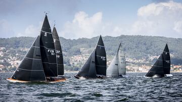 La flota de 6 Metros, durante la pasada edición de la Regata Rey Juan Carlos – El Corte Inglés Máster