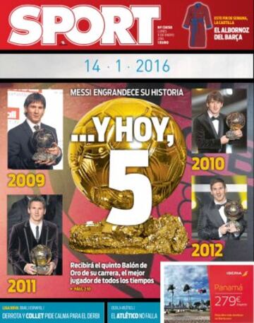 Portadas de la prensa mundial