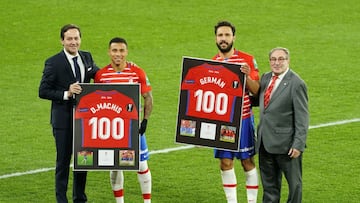 09/01/21 PARTIDO PRIMERA DIVISION
GRANADA - BARCELONA
el Granada CF homenaje a Machis (Granada CF) y a German (Granada CF) por sus 100 partidos con el Granada CF