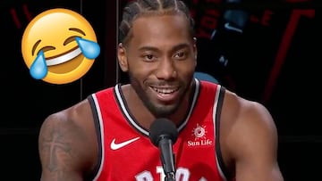 La peculiar risa de Kawhi Leonard que est¨¢ arransando en Twitter