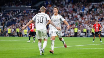MADRID, SPAIN - AUGUST 30: Arda Guler of Real Madrid CF celebrates a goal dismissed by VAR during the Spanish League, LaLiga EA Sports, football match played between Real Madrid and RCD Mallorca at Santiago Bernabeu stadium on August 30, 2025, in Madrid, Spain. (Photo By Dennis Agyeman/Europa Press via Getty Images)