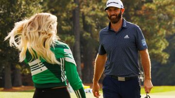 Dustin Johnson y su pareja Paulina Gretzky.