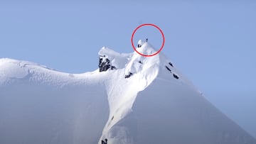 Finn Bilous en un pico de Alaska