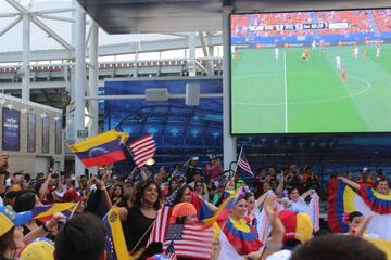 Los bailes de los venezolanos calentaron el USA-Venezuela