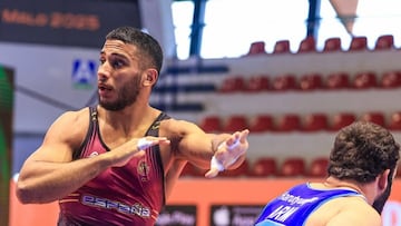 El hispanoiraní Mohammad Mottaghinia durante una pelea.