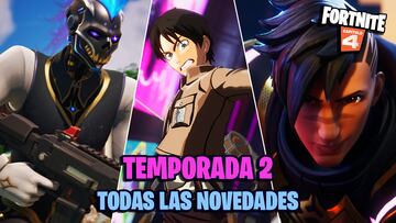 fortnite capitulo 4 temporada 2 mega novedades nuevas skins armas objetos vehiculos