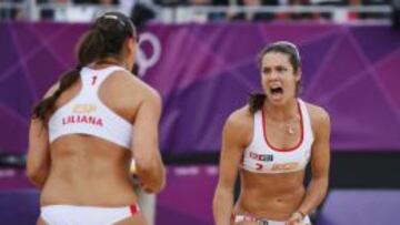 La pareja espa&ntilde;ola de voley playa femenino formada por Liliana Fern&aacute;ndez y Elsa Baquerizo