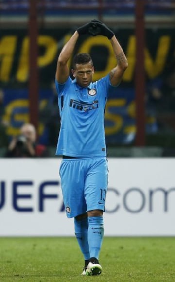 Fredy Guarín mantiene su buena racha con Inter. Hizo un golazo de pierna derecha que confirmó la clasificación ante Celtic a octavos de la Europa League.