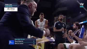 Posiblemente la mayor bronca de Laso tras un 0-11 de parcial