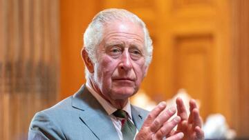 Britain's Prince Charles, Prince of Wales known as the Duke of Rothesay while in Scotland, reacts as he attends a roundtable for the Natasha Allergy Research Foundation seminar to discuss allergies and the environment, at Dumfries House, Cumnock, Scotland, on September 7, 2022. (Photo by Jane Barlow / POOL / AFP) (Photo by JANE BARLOW/POOL/AFP via Getty Images)