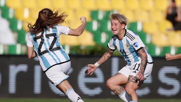 Partido de Copa América Femenina entre Argentina y Uruguay.