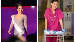 Miss Inglaterra cuelga la corona para ser doctora y luchar contra el coronavirus
