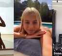 La novia de Courtois muestra un día en casa del portero: gym, piscina y mucho cariño