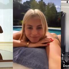 La novia de Courtois muestra un día en casa del portero: gym, piscina y mucho cariño