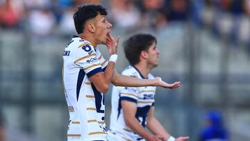 Jorge Ruvalcaba of Pumas during the 15th round match between Pumas UNAM and FC Juarez as part of the Liga BBVA MX, Torneo Clausura 2025 at Olimpico Universitario Stadium, on April 12, 2025 in Mexico City, Mexico.