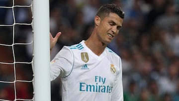 Cristiano Ronaldo, tras fallar una ocasión.