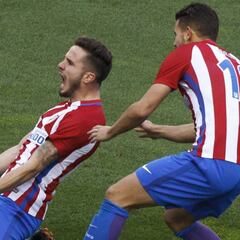 Simeone celebró encontrar a un Saúl omnipresente