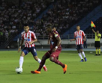 Con un doblete de Marco Pérez, Tolima venció 2-1 a Junior en el primer partido de la Superliga Águila 2019, en el estadio Metropolitano de Barranquilla.