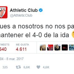El Athletic se mofa del PSG tras la remontada del Camp Nou