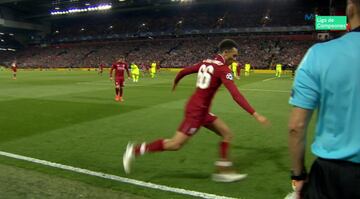 4-0. Divock Origi marcó el cuarto gol sin oposición tras el saque de un corner de Trent Alexander-Arnol con la defensa del Barça complentamente despistada.