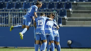 Fuenlabrada celebrando un tanto