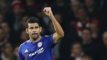Costa, durante un partido con el Chelsea.