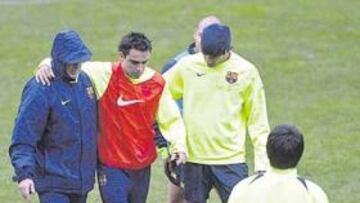 <b>LESIÓN. </b>Xavi notó un sonido en la rodilla y no se equivocaba. Su lesión es muy grave.