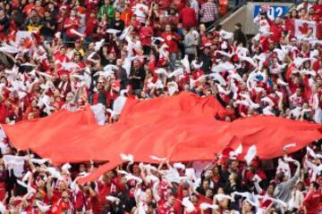 La afición de Canadá apoyó a su Selección.