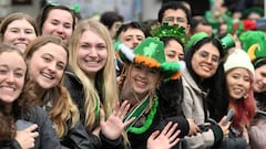 Revellers attend the St Patrick's Day Parade on March 17, 2023 in Dublin, Ireland. 17th March is the feast day of Saint Patrick commemorating the arrival of Christianity in Ireland.
