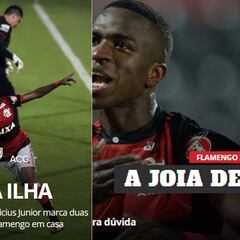 La prensa brasileña y Reinaldo Rueda se rinden a Vinicius Jr