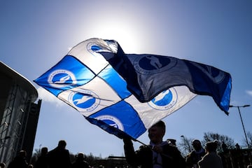 El Brighton and Hove Albion Football Club es un equipo ingl¨¦s con sede en la ciudad costera de Brighton and Hove, en Sussex del Este, uno de los cuarenta y siete condados de Inglaterra. Fue fundado en el a?o 1901. Fueron conocidos como ¡®Shrimps¡¯ traducido al espa?ol como camarones. Tambi¨¦n tuvieron el apodo de ¡®Dolphins¡¯ delfines. De hecho, dicho animal apareci¨® en el escudo en 1974. Pero este equipo desde el a?o de su fundaci¨®n siempre ha tenido el apodo de ¡®The Seagulls¡¯ las gaviotas, debido a que la ciudad se encuentra cerca del mar y, sobre todo, como respuesta a su m¨¢ximo rival el Crystal Palace, ya que este equipo tiene el apodo de ¡®The Eagles¡¯. De hecho, cuando se enfrentan ambos clubes, los aficionados del Brighton responden a su rival con el grito de ?Seagulls! Desde el 1977 hasta ahora, el Brighton and Hove Albion tiene una gaviota en su escudo.