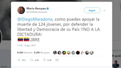 Guerra Kempes-Maradona con Venezuela de fondo