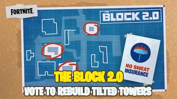 The Block 2.0 in Fortnite Season 3: help rebuild Tilted Towers