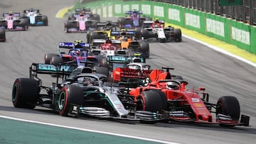 Salida del GP de Brasil de F1 2019. 