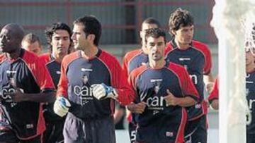 <b>ENTRENAMIENTO. </b>La plantilla del Osasuna prepara el partido de vuelta de la Champions.