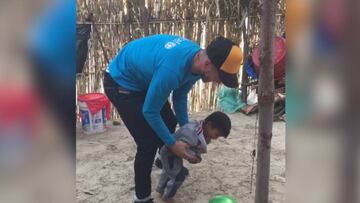 Tremendo como jugador, gigante como persona: Ramos ayudando a niños en Perú