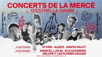 Vuelven los conciertos de la Mercè de Estrella Damm a la playa del Bogatell