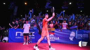 Leo Augsburger durante el Buenos Aires Padel Master.