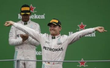 Nico Rosberg y Lewis Hamilton.