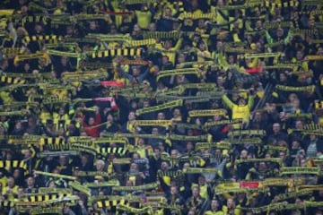 Imágenes de la antesala del duelo Dortmund-Mónaco en el Signal Iduna Park.