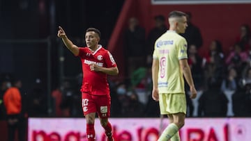      Leonardo Fernandez celebrates his goal 2-0 of Toluca during the game Toluca vs America, corresponding to the Semifinals first leg match of the Torneo Apertura 2022 of the Liga BBVA MX, at Nemesio Diez Stadium, on October 19, 2022.

<br><br>

Leonardo Fernandez celebra su gol 2-0 de Toluca durante el partido Toluca vs America, correspondiente al partido de ida de Semifinales del Torneo Apertura 2022 de la Liga BBVA MX, en el Estadio Nemesio Diez, el 19 de octubre de 2022.