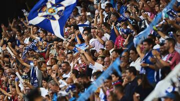 Aficionados del Tenerife durante un partido.