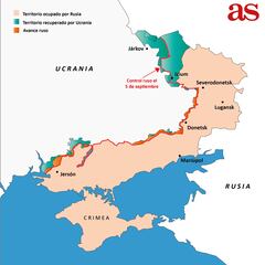 El mapa que muestra el avance de Ucrania en su ofensiva “relámpago”