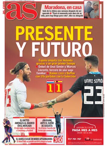 Las portadas de AS de noviembre